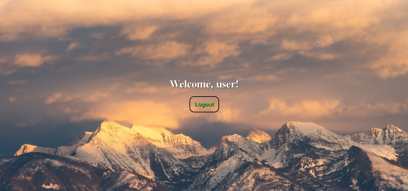 This is the login page of the project.